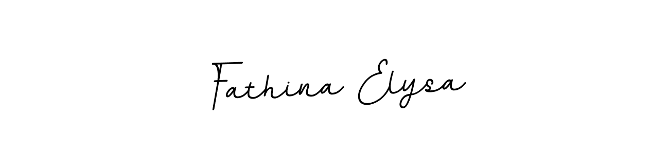 Design your own signature with our free online signature maker. With this signature software, you can create a handwritten (BallpointsItalic-DORy9) signature for name Fathina Elysa. Fathina Elysa signature style 11 images and pictures png