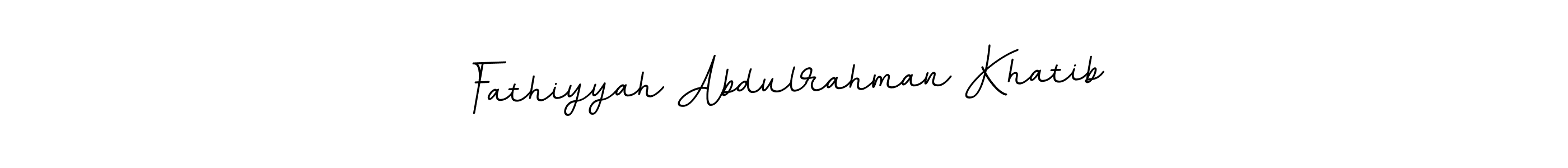 It looks lik you need a new signature style for name Fathiyyah Abdulrahman Khatib. Design unique handwritten (BallpointsItalic-DORy9) signature with our free signature maker in just a few clicks. Fathiyyah Abdulrahman Khatib signature style 11 images and pictures png