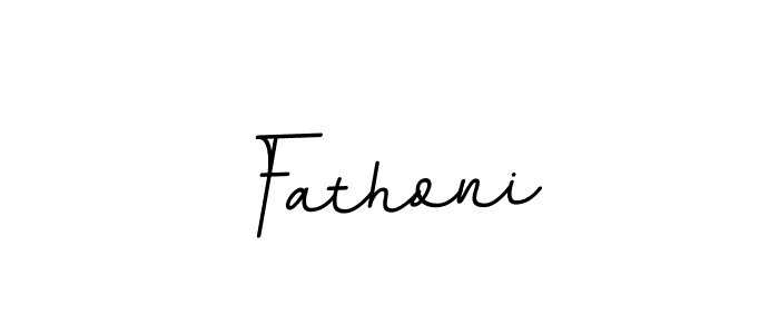Use a signature maker to create a handwritten signature online. With this signature software, you can design (BallpointsItalic-DORy9) your own signature for name Fathoni. Fathoni signature style 11 images and pictures png