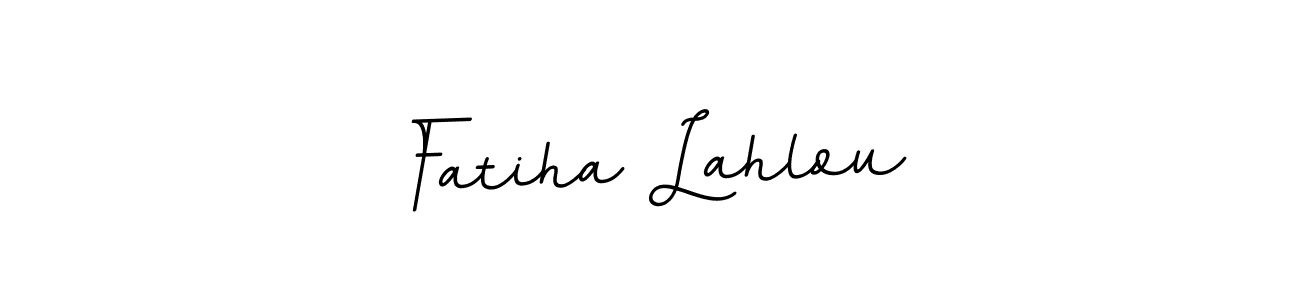 Use a signature maker to create a handwritten signature online. With this signature software, you can design (BallpointsItalic-DORy9) your own signature for name Fatiha Lahlou. Fatiha Lahlou signature style 11 images and pictures png