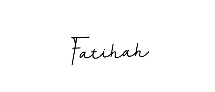 Design your own signature with our free online signature maker. With this signature software, you can create a handwritten (BallpointsItalic-DORy9) signature for name Fatihah. Fatihah signature style 11 images and pictures png