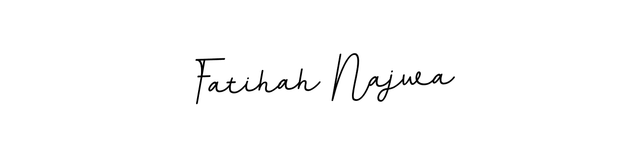 Design your own signature with our free online signature maker. With this signature software, you can create a handwritten (BallpointsItalic-DORy9) signature for name Fatihah Najwa. Fatihah Najwa signature style 11 images and pictures png