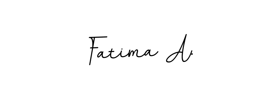You should practise on your own different ways (BallpointsItalic-DORy9) to write your name (Fatima A.) in signature. don't let someone else do it for you. Fatima A. signature style 11 images and pictures png