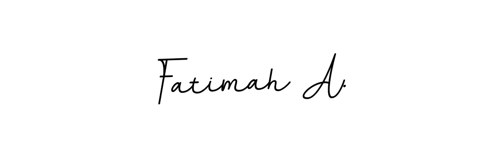 Design your own signature with our free online signature maker. With this signature software, you can create a handwritten (BallpointsItalic-DORy9) signature for name Fatimah A.. Fatimah A. signature style 11 images and pictures png