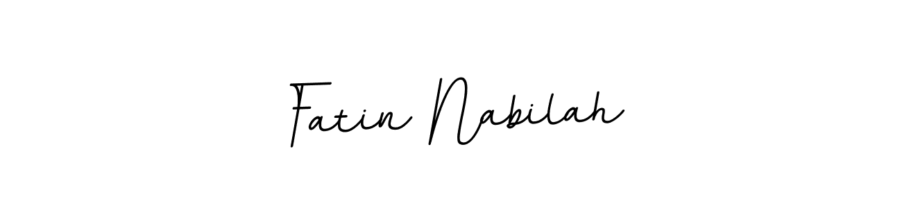 The best way (BallpointsItalic-DORy9) to make a short signature is to pick only two or three words in your name. The name Fatin Nabilah include a total of six letters. For converting this name. Fatin Nabilah signature style 11 images and pictures png