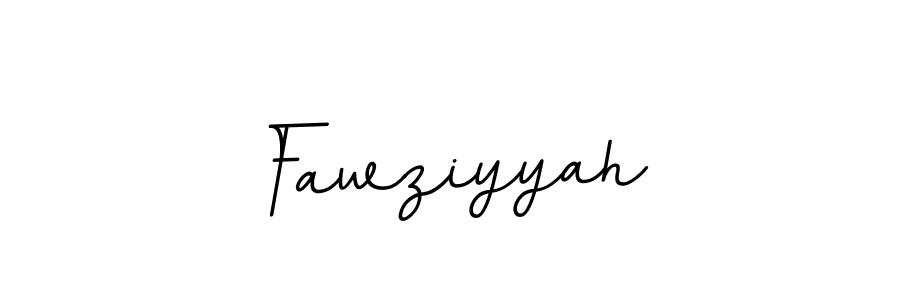 Make a beautiful signature design for name Fawziyyah. With this signature (BallpointsItalic-DORy9) style, you can create a handwritten signature for free. Fawziyyah signature style 11 images and pictures png