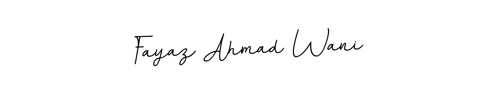 Design your own signature with our free online signature maker. With this signature software, you can create a handwritten (BallpointsItalic-DORy9) signature for name Fayaz Ahmad Wani. Fayaz Ahmad Wani signature style 11 images and pictures png