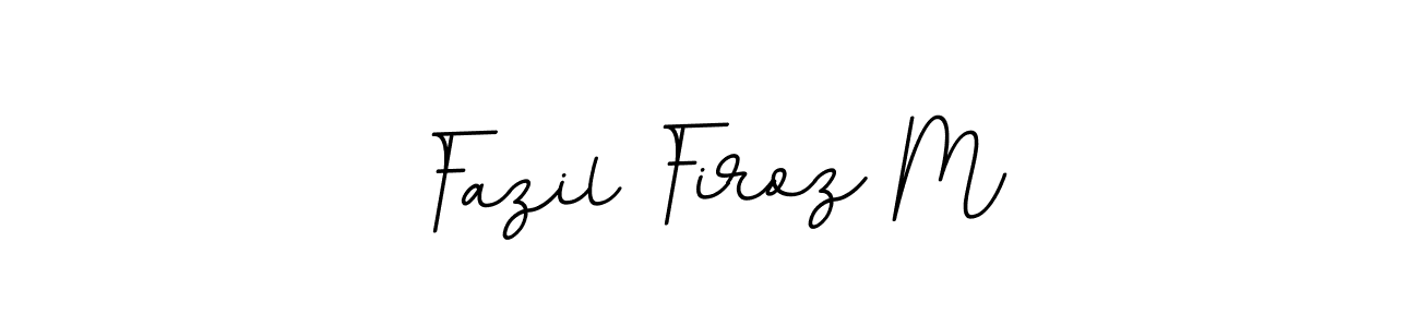 Design your own signature with our free online signature maker. With this signature software, you can create a handwritten (BallpointsItalic-DORy9) signature for name Fazil Firoz M. Fazil Firoz M signature style 11 images and pictures png