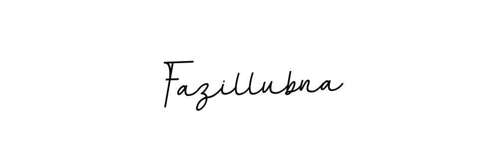 Make a beautiful signature design for name Fazillubna. With this signature (BallpointsItalic-DORy9) style, you can create a handwritten signature for free. Fazillubna signature style 11 images and pictures png