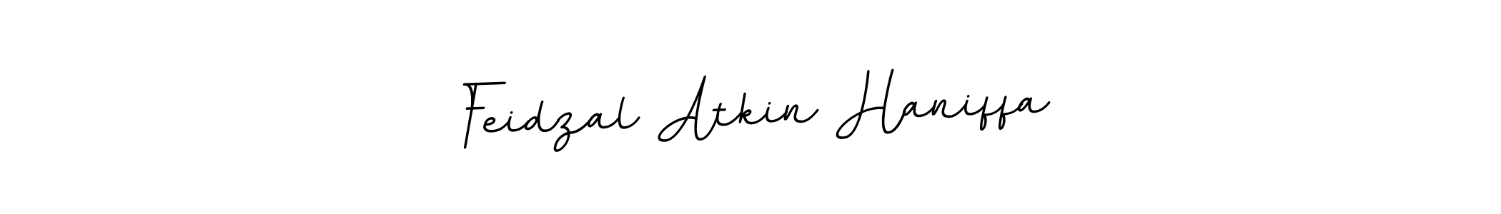 This is the best signature style for the Feidzal Atkin Haniffa name. Also you like these signature font (BallpointsItalic-DORy9). Mix name signature. Feidzal Atkin Haniffa signature style 11 images and pictures png