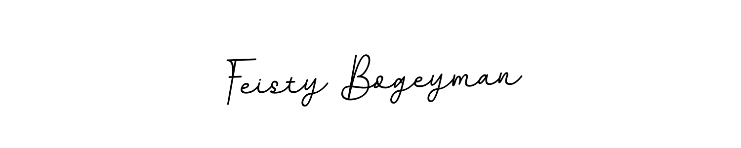 How to make Feisty Bogeyman name signature. Use BallpointsItalic-DORy9 style for creating short signs online. This is the latest handwritten sign. Feisty Bogeyman signature style 11 images and pictures png