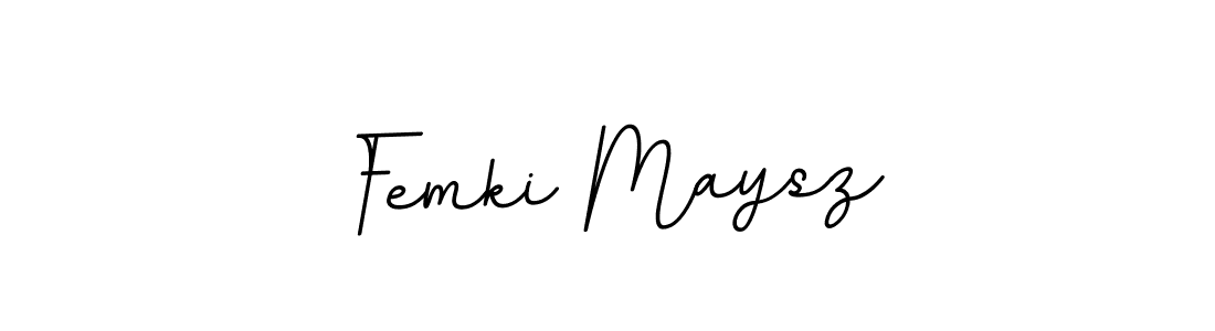 Design your own signature with our free online signature maker. With this signature software, you can create a handwritten (BallpointsItalic-DORy9) signature for name Femki Maysz. Femki Maysz signature style 11 images and pictures png