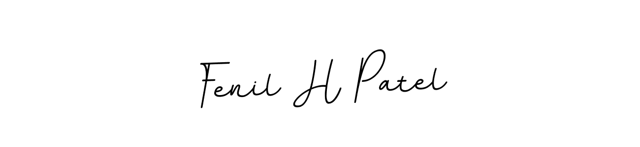 Make a beautiful signature design for name Fenil H Patel. With this signature (BallpointsItalic-DORy9) style, you can create a handwritten signature for free. Fenil H Patel signature style 11 images and pictures png