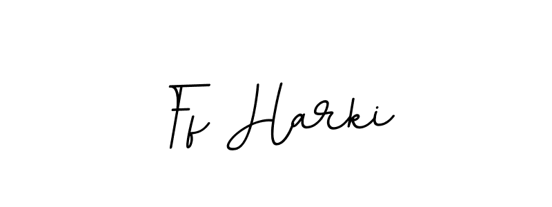 How to make Ff Harki name signature. Use BallpointsItalic-DORy9 style for creating short signs online. This is the latest handwritten sign. Ff Harki signature style 11 images and pictures png