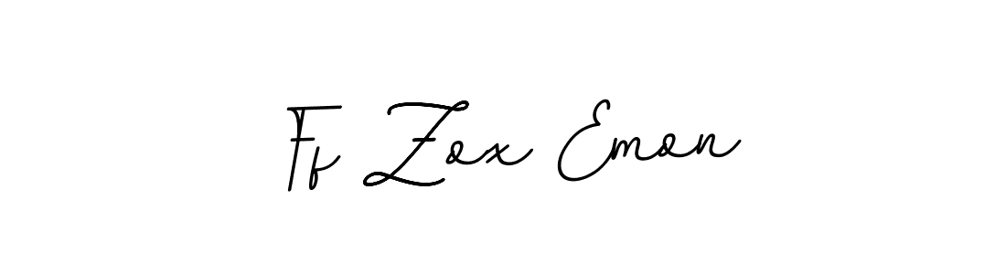 The best way (BallpointsItalic-DORy9) to make a short signature is to pick only two or three words in your name. The name Ff Zox Emon include a total of six letters. For converting this name. Ff Zox Emon signature style 11 images and pictures png