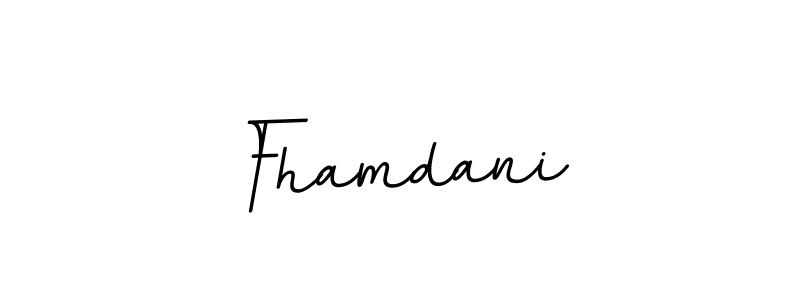 How to make Fhamdani name signature. Use BallpointsItalic-DORy9 style for creating short signs online. This is the latest handwritten sign. Fhamdani signature style 11 images and pictures png