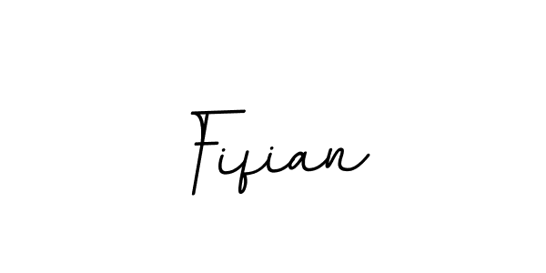 Use a signature maker to create a handwritten signature online. With this signature software, you can design (BallpointsItalic-DORy9) your own signature for name Fifian. Fifian signature style 11 images and pictures png