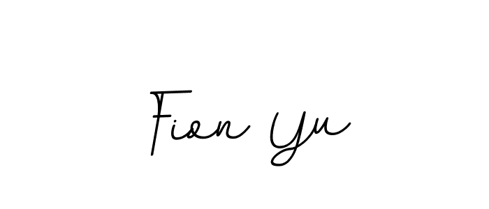 Make a beautiful signature design for name Fion Yu. With this signature (BallpointsItalic-DORy9) style, you can create a handwritten signature for free. Fion Yu signature style 11 images and pictures png