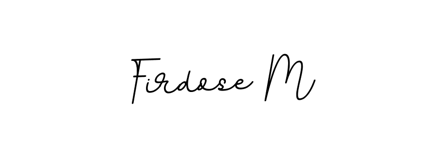 Firdose M stylish signature style. Best Handwritten Sign (BallpointsItalic-DORy9) for my name. Handwritten Signature Collection Ideas for my name Firdose M. Firdose M signature style 11 images and pictures png