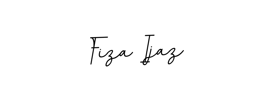 Use a signature maker to create a handwritten signature online. With this signature software, you can design (BallpointsItalic-DORy9) your own signature for name Fiza Ijaz. Fiza Ijaz signature style 11 images and pictures png