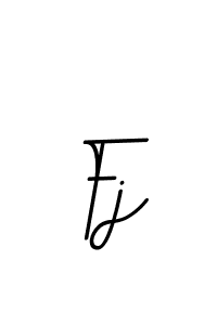 Design your own signature with our free online signature maker. With this signature software, you can create a handwritten (BallpointsItalic-DORy9) signature for name Fj. Fj signature style 11 images and pictures png