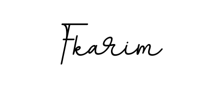 Personalize your online presence with Fkarim signature rendered in elegant BallpointsItalic-DORy9 font. Great for website footers and blogs. Fkarim signature style 11 images and pictures png