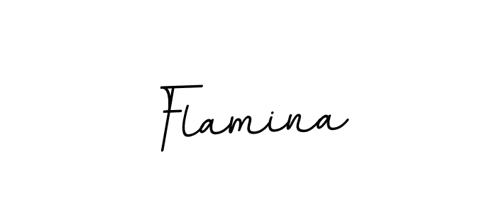 How to make Flamina name signature. Use BallpointsItalic-DORy9 style for creating short signs online. This is the latest handwritten sign. Flamina signature style 11 images and pictures png