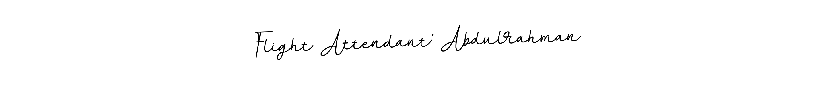 How to make Flight Attendant: Abdulrahman name signature. Use BallpointsItalic-DORy9 style for creating short signs online. This is the latest handwritten sign. Flight Attendant: Abdulrahman signature style 11 images and pictures png