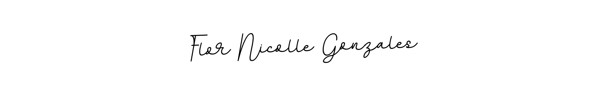 Design your own signature with our free online signature maker. With this signature software, you can create a handwritten (BallpointsItalic-DORy9) signature for name Flor Nicolle Gonzales. Flor Nicolle Gonzales signature style 11 images and pictures png