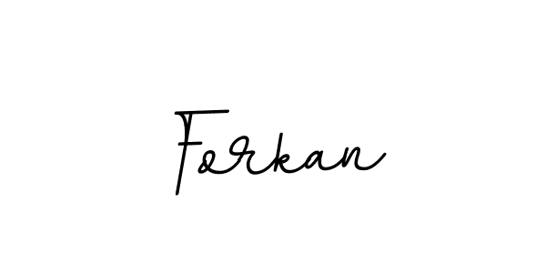 Use a signature maker to create a handwritten signature online. With this signature software, you can design (BallpointsItalic-DORy9) your own signature for name Forkan. Forkan signature style 11 images and pictures png