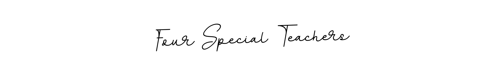 This is the best signature style for the Four Special Teachers name. Also you like these signature font (BallpointsItalic-DORy9). Mix name signature. Four Special Teachers signature style 11 images and pictures png