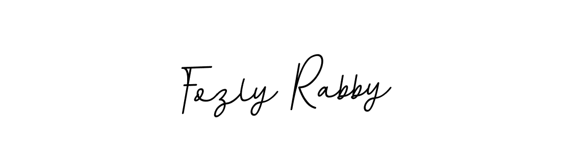 How to make Fozly Rabby name signature. Use BallpointsItalic-DORy9 style for creating short signs online. This is the latest handwritten sign. Fozly Rabby signature style 11 images and pictures png