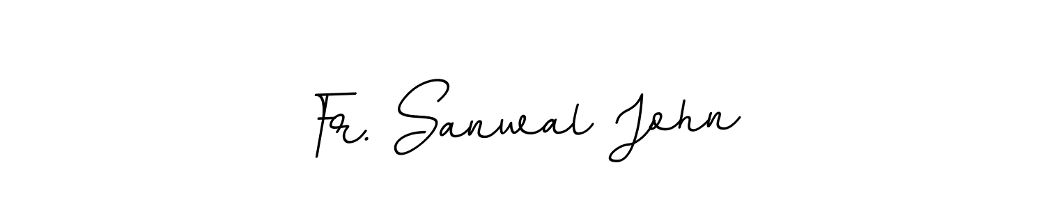 You should practise on your own different ways (BallpointsItalic-DORy9) to write your name (Fr. Sanwal John) in signature. don't let someone else do it for you. Fr. Sanwal John signature style 11 images and pictures png