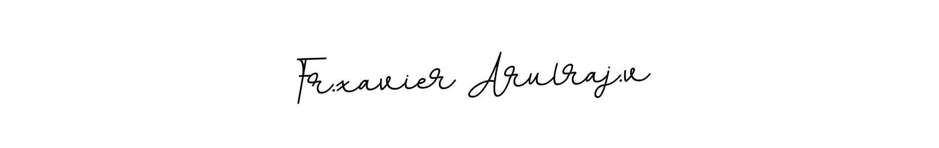 The best way (BallpointsItalic-DORy9) to make a short signature is to pick only two or three words in your name. The name Fr.xavier Arulraj.v include a total of six letters. For converting this name. Fr.xavier Arulraj.v signature style 11 images and pictures png