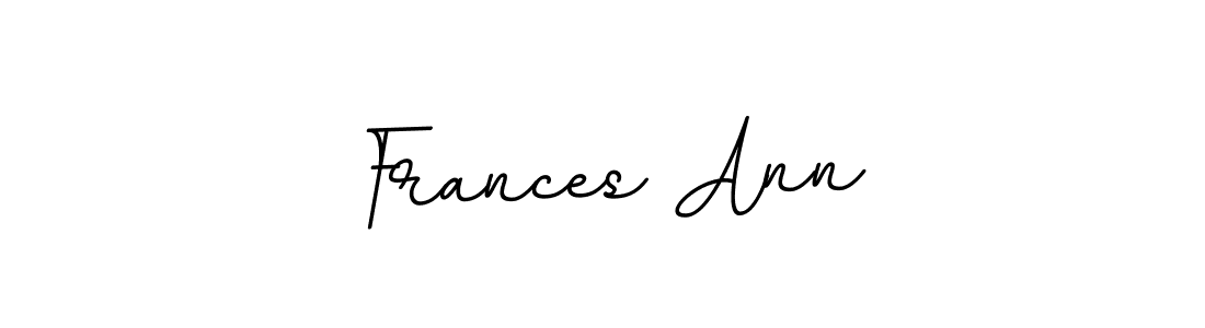 Make a beautiful signature design for name Frances Ann. With this signature (BallpointsItalic-DORy9) style, you can create a handwritten signature for free. Frances Ann signature style 11 images and pictures png