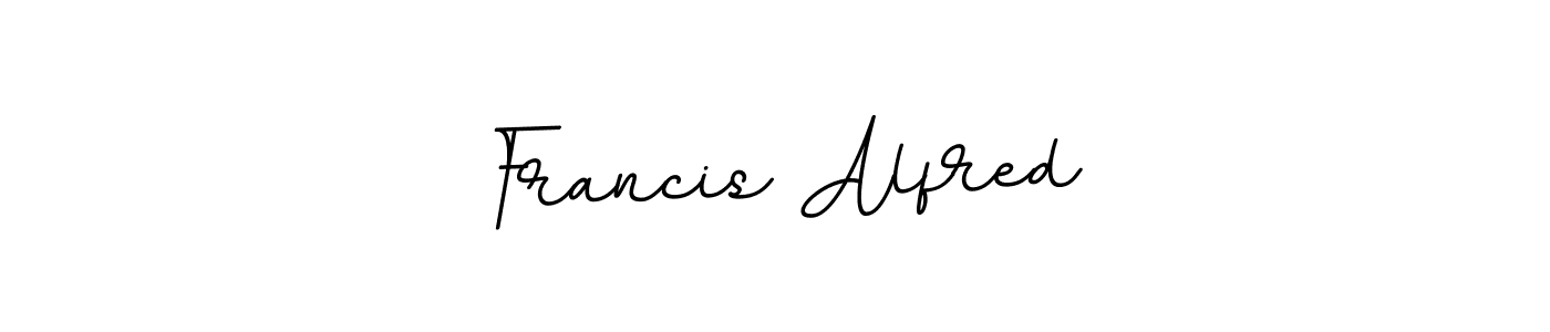 The best way (BallpointsItalic-DORy9) to make a short signature is to pick only two or three words in your name. The name Francis Alfred include a total of six letters. For converting this name. Francis Alfred signature style 11 images and pictures png