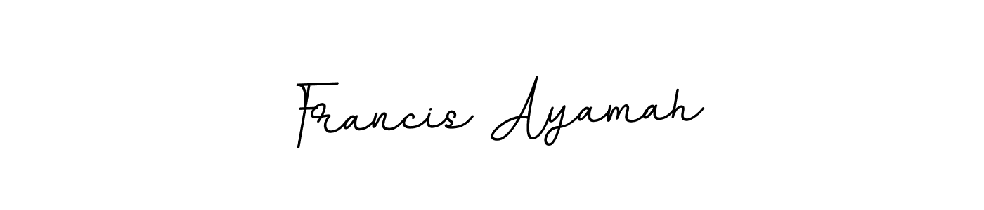 How to make Francis Ayamah name signature. Use BallpointsItalic-DORy9 style for creating short signs online. This is the latest handwritten sign. Francis Ayamah signature style 11 images and pictures png