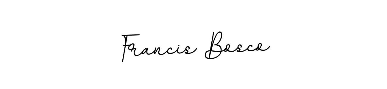 How to make Francis Bosco name signature. Use BallpointsItalic-DORy9 style for creating short signs online. This is the latest handwritten sign. Francis Bosco signature style 11 images and pictures png