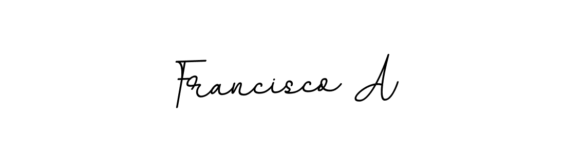 Use a signature maker to create a handwritten signature online. With this signature software, you can design (BallpointsItalic-DORy9) your own signature for name Francisco A. Francisco A signature style 11 images and pictures png