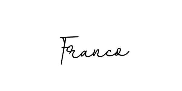 How to make Franco name signature. Use BallpointsItalic-DORy9 style for creating short signs online. This is the latest handwritten sign. Franco signature style 11 images and pictures png