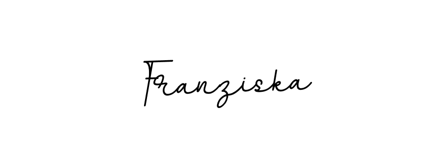 Use a signature maker to create a handwritten signature online. With this signature software, you can design (BallpointsItalic-DORy9) your own signature for name Franziska. Franziska signature style 11 images and pictures png