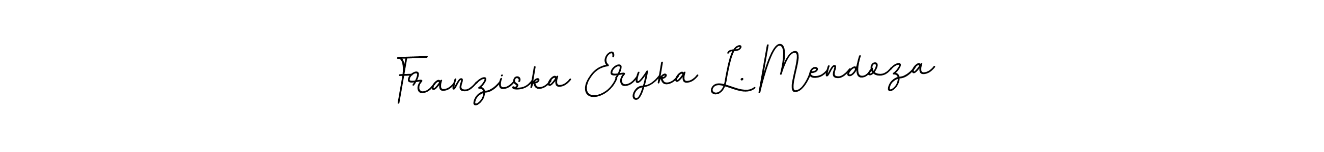 Create a beautiful signature design for name Franziska Eryka L. Mendoza. With this signature (BallpointsItalic-DORy9) fonts, you can make a handwritten signature for free. Franziska Eryka L. Mendoza signature style 11 images and pictures png