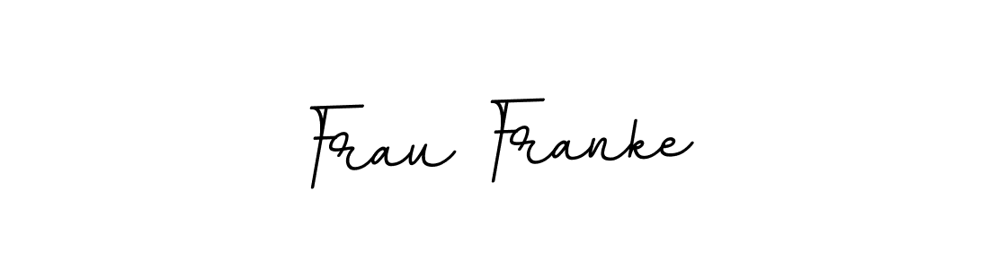 Frau Franke stylish signature style. Best Handwritten Sign (BallpointsItalic-DORy9) for my name. Handwritten Signature Collection Ideas for my name Frau Franke. Frau Franke signature style 11 images and pictures png