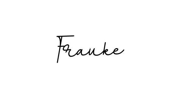 How to make Frauke name signature. Use BallpointsItalic-DORy9 style for creating short signs online. This is the latest handwritten sign. Frauke signature style 11 images and pictures png