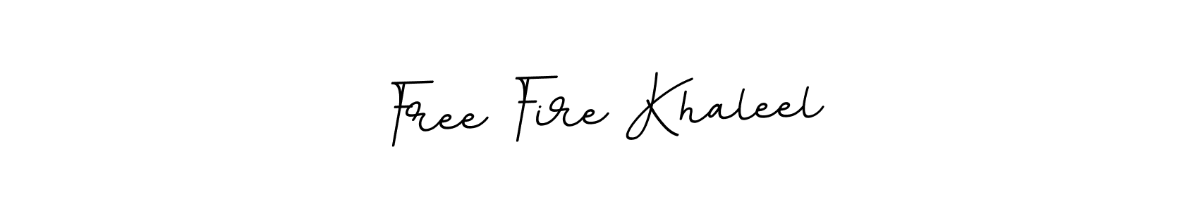 Also we have Free Fire Khaleel name is the best signature style. Create professional handwritten signature collection using BallpointsItalic-DORy9 autograph style. Free Fire Khaleel signature style 11 images and pictures png