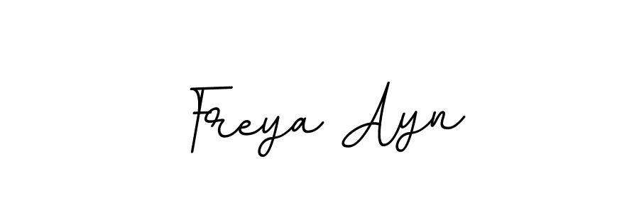 Design your own signature with our free online signature maker. With this signature software, you can create a handwritten (BallpointsItalic-DORy9) signature for name Freya Ayn. Freya Ayn signature style 11 images and pictures png