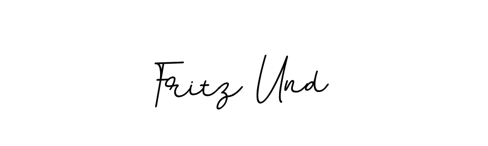 Create a beautiful signature design for name Fritz Und . With this signature (BallpointsItalic-DORy9) fonts, you can make a handwritten signature for free. Fritz Und  signature style 11 images and pictures png