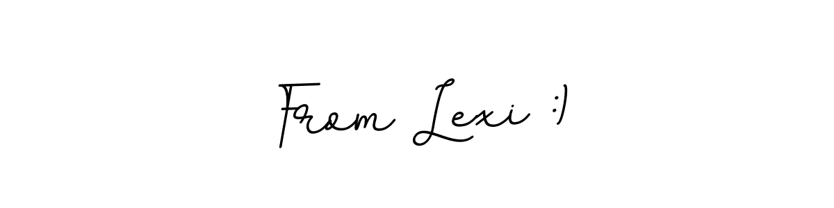 How to Draw From Lexi :) signature style? BallpointsItalic-DORy9 is a latest design signature styles for name From Lexi :). From Lexi :) signature style 11 images and pictures png