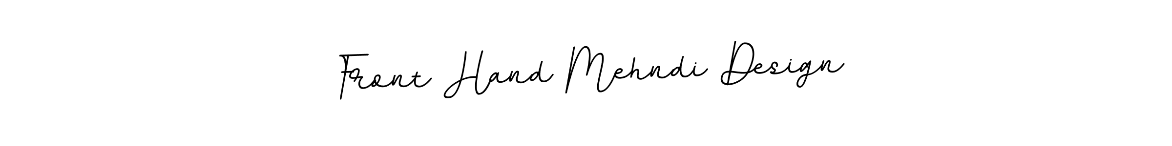 Use a signature maker to create a handwritten signature online. With this signature software, you can design (BallpointsItalic-DORy9) your own signature for name Front Hand Mehndi Design. Front Hand Mehndi Design signature style 11 images and pictures png