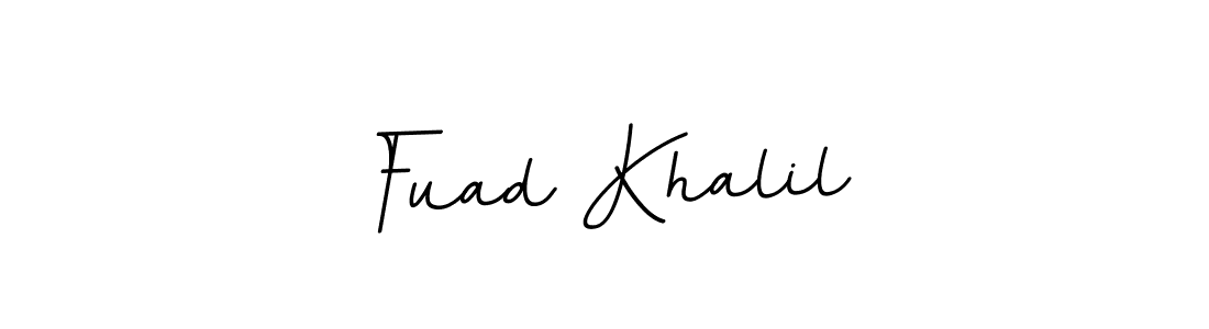 You should practise on your own different ways (BallpointsItalic-DORy9) to write your name (Fuad Khalil) in signature. don't let someone else do it for you. Fuad Khalil signature style 11 images and pictures png